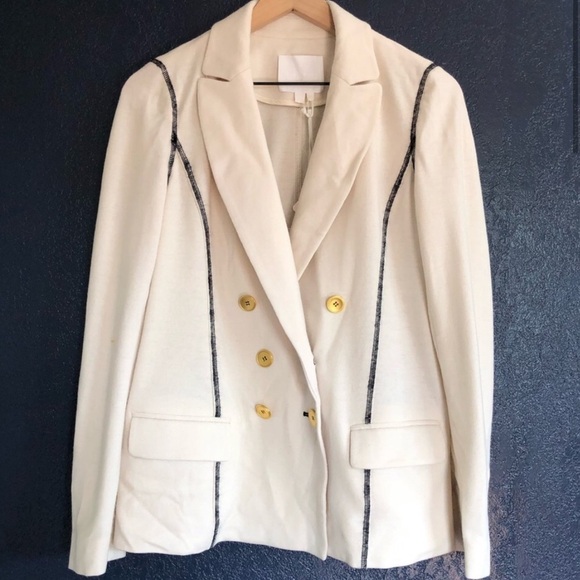 Base Mark Cream Wool Blazer Jacket - Picture 1 of 6